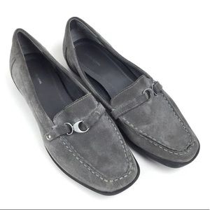Croft & Barrow Gray Suede Loafer Flat 9